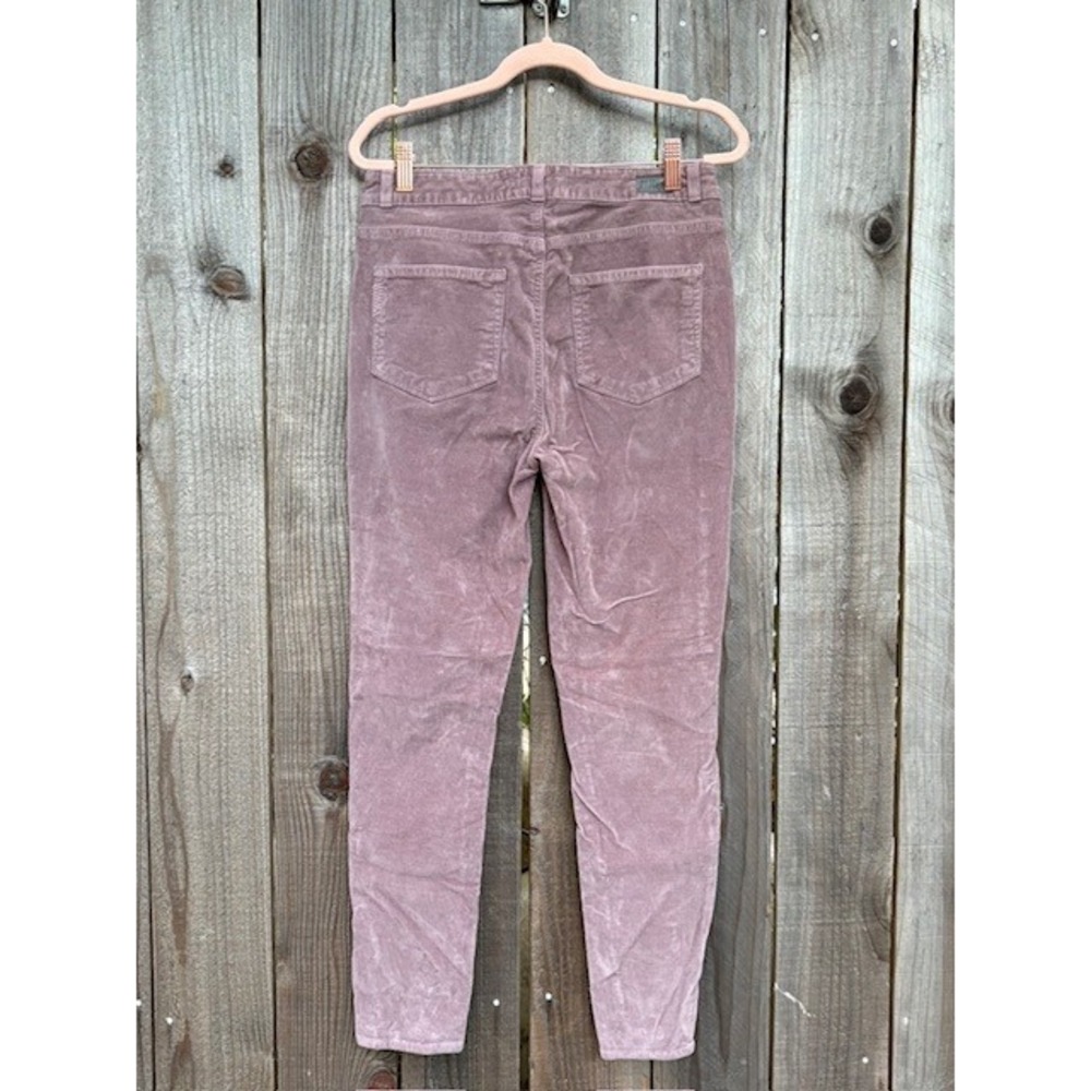 Paige Corduroy Pants High Rise Skinny Ankle Zip Mauve Size 29 - Picture 2 of 6